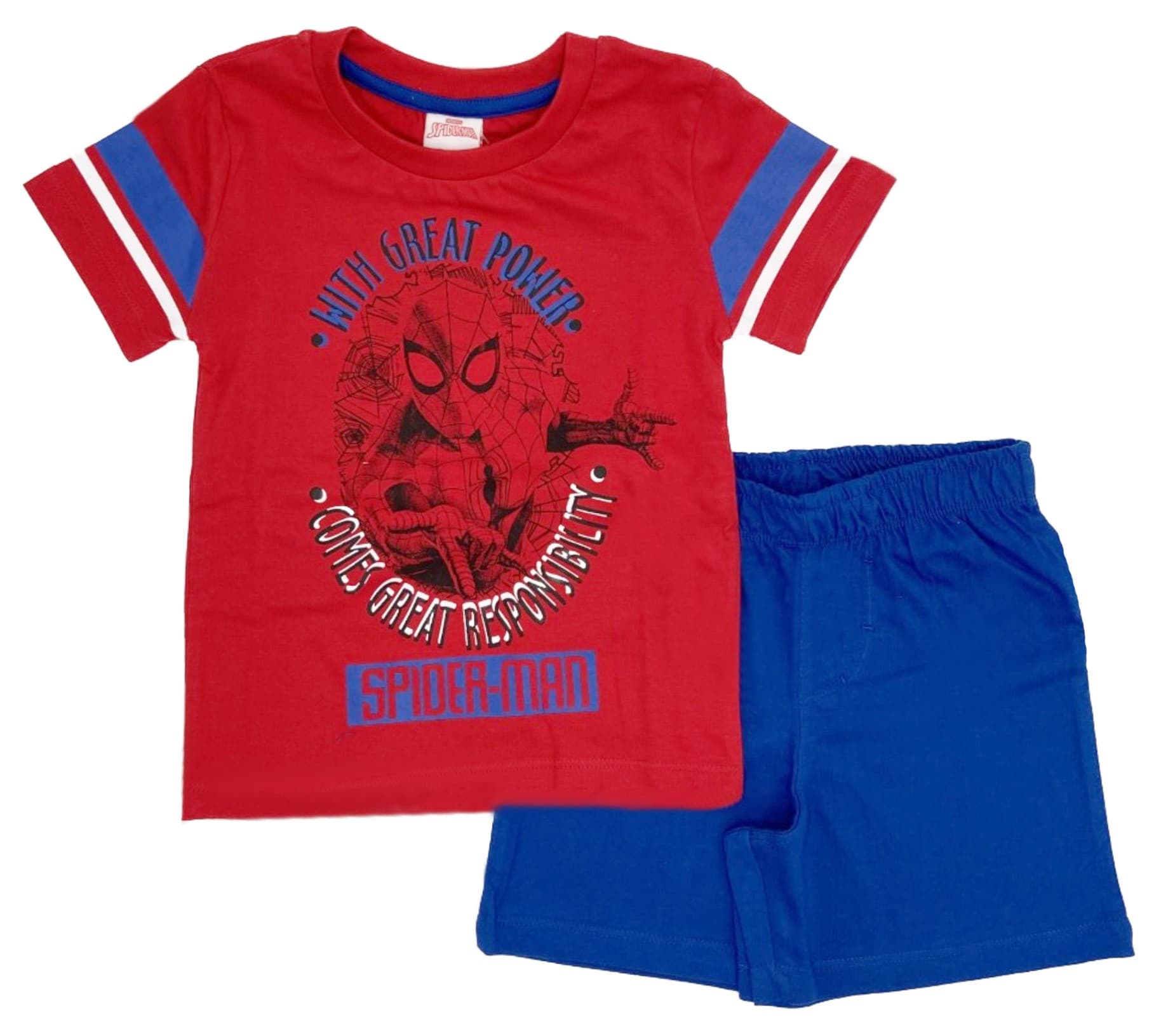 Completo Spiderman T-shirt con pantaloncini da 3 a 7 anni - 4