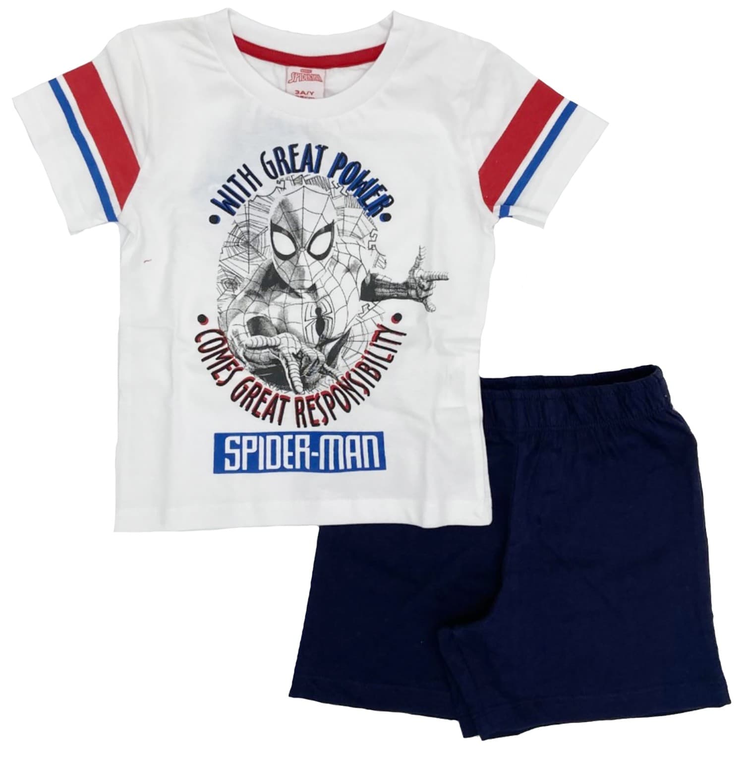 Completo Spiderman T-shirt con pantaloncini da 3 a 7 anni - 3