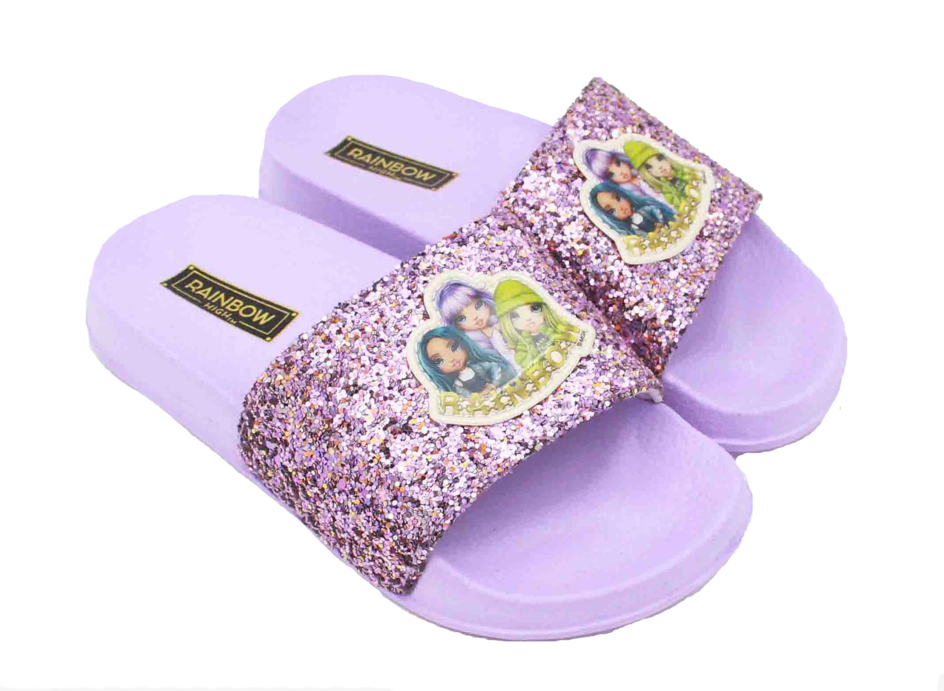Ciabatte Rainbow High a fascia viola platino silver dal 26 al 35 - 4