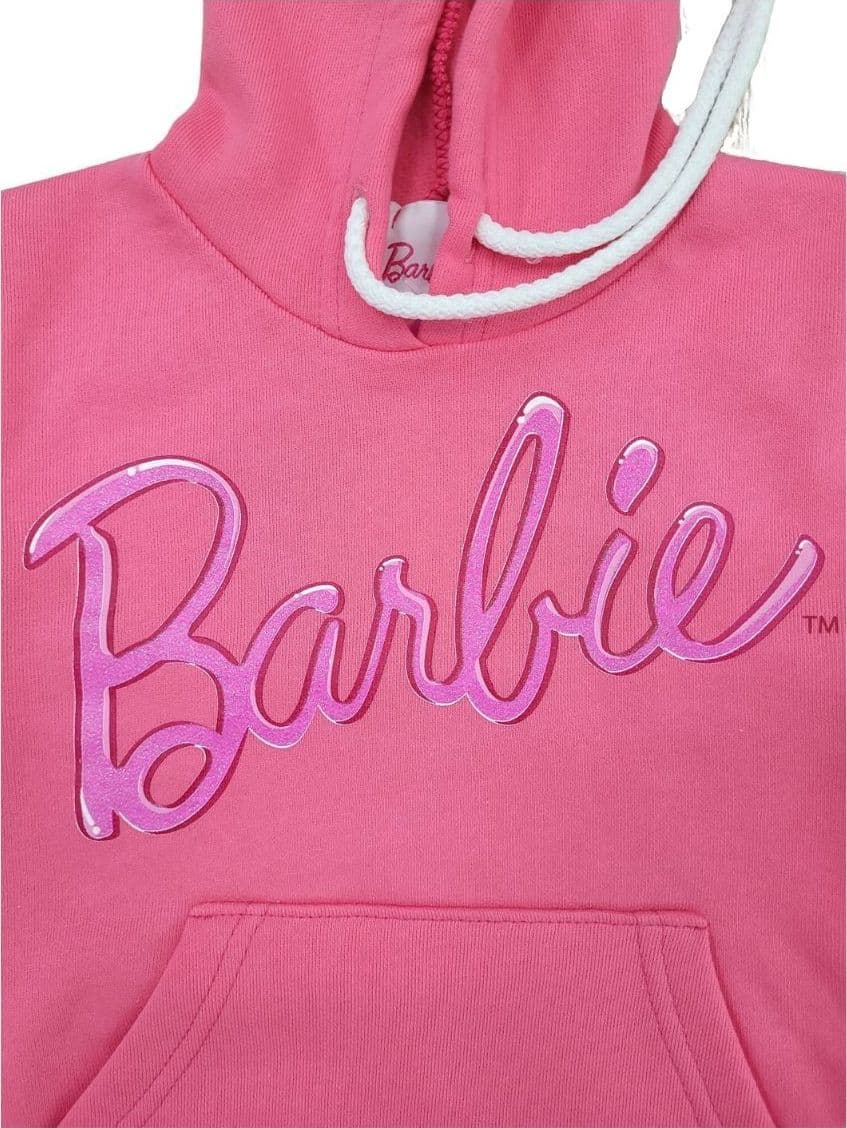 Felpa Barbie da 4 a 12 anni interno felpato made in Italy - 7