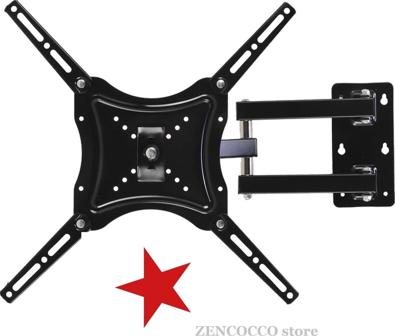 STAFFA PORTA TV SUPPORTO BRACCIO MONITOR DA 14 a 55 POLLICI  MAX 50KG - 3