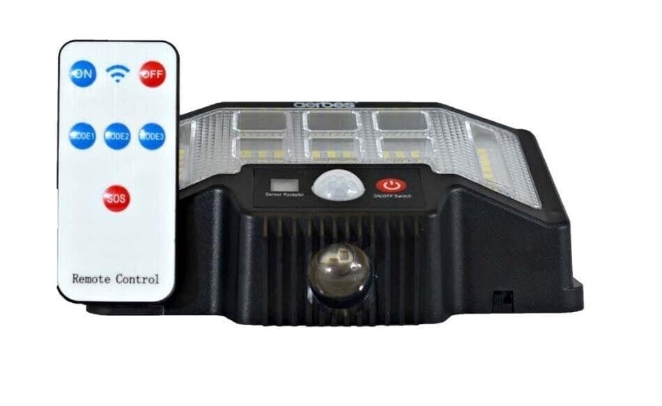 FARETTO FARO DA ESTERNO CON PANNELLO SOLARE 75 LED + 1 RGB CON TELECOMANDO TA202 - 5