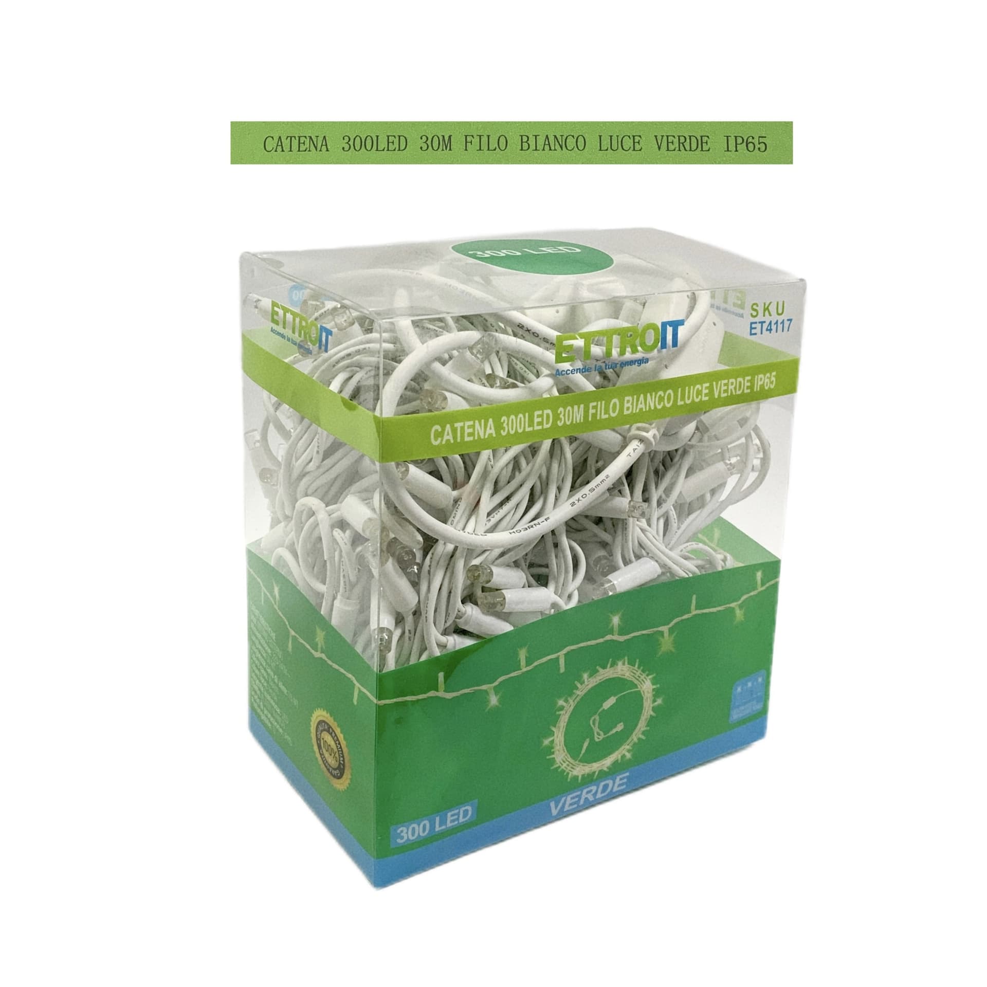 catena luminosa 300 led 30 metri filo bianco luce verde ip65 /ET4117 Casa e cucina/Decorazioni per interni/Addobbi e decorazioni per ricorrenze/Decorazioni natalizie/Luci natalizie/Catene luminose per interni Zencoccostore - Formia, Commerciovirtuoso.it