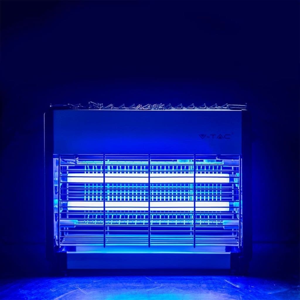 V-TAC VT-3220 ZANZARIERA ELETTRICA INSECT KILLER LAMPADA UV 20W LUCE BLU ATTIRA ED ELIMINA INSETTI - SKU 11180 - 3