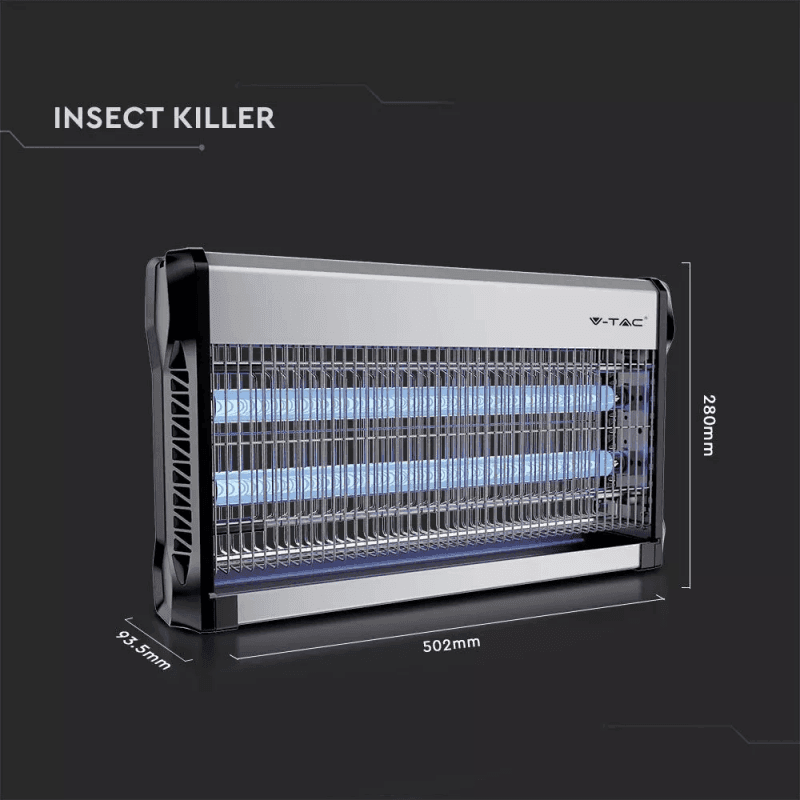 V-TAC VT-3230 ZANZARIERA ELETTRICA INSECT KILLER LAMPADA UV 30W LUCE BLU ATTIRA ED ELIMINA INSETTI - SKU 11181 - 6