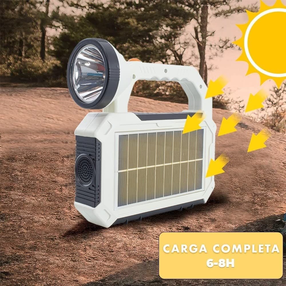 TORCIA LAMPADA SOLARE 40 + 1 LED PORTATILE RICARICABILE LUCE SOS USB Power Bank - 6