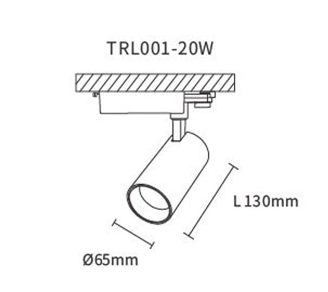 KOSOOM FARETTO A BINARIO 20W NERO - LUCE CALDA - | T0106N - 2