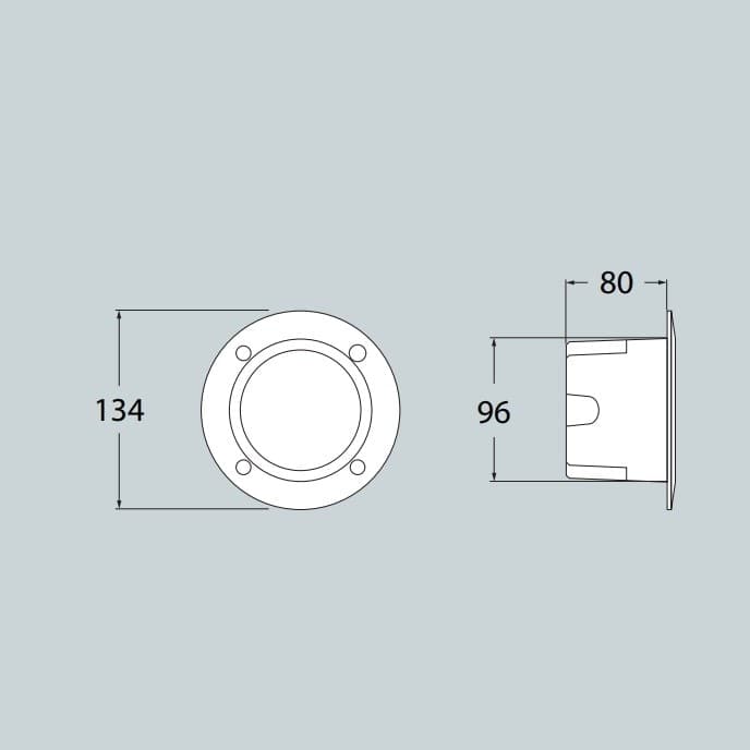 FARETTO DA INCASSO TONDO FUMAGALLI LETI 100 ROUND BIANCO OPALE LED GX53 3W CCT SET | 2C1000000WYG1K - 2
