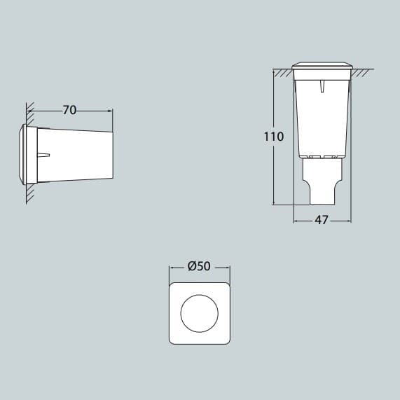 FUMAGALLI ALDO SQUARE NERO SATIN LED G9 1,7W 4K | 1L4000000AXZ1L - 2