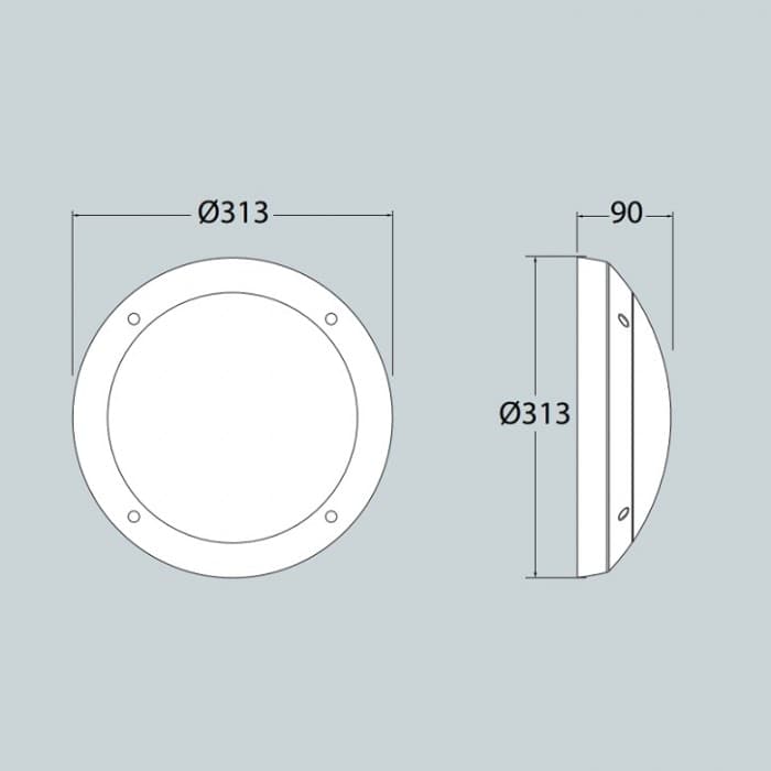 FUMAGALLI GELMI NERO OPALE E27 Plafoniera circolare con cover ad anello IP66 | 1G3000000AYE27 - 3