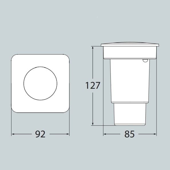 FUMAGALLI CECI 90 SQUARE NERO SATIN LED GU10 6W CC SET | 1F4000000AXL1K - 2