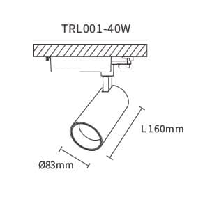 KOSOOM FARETTO A BINARIO 40W BIANCO - LUCE CALDA - | T0116B - 2