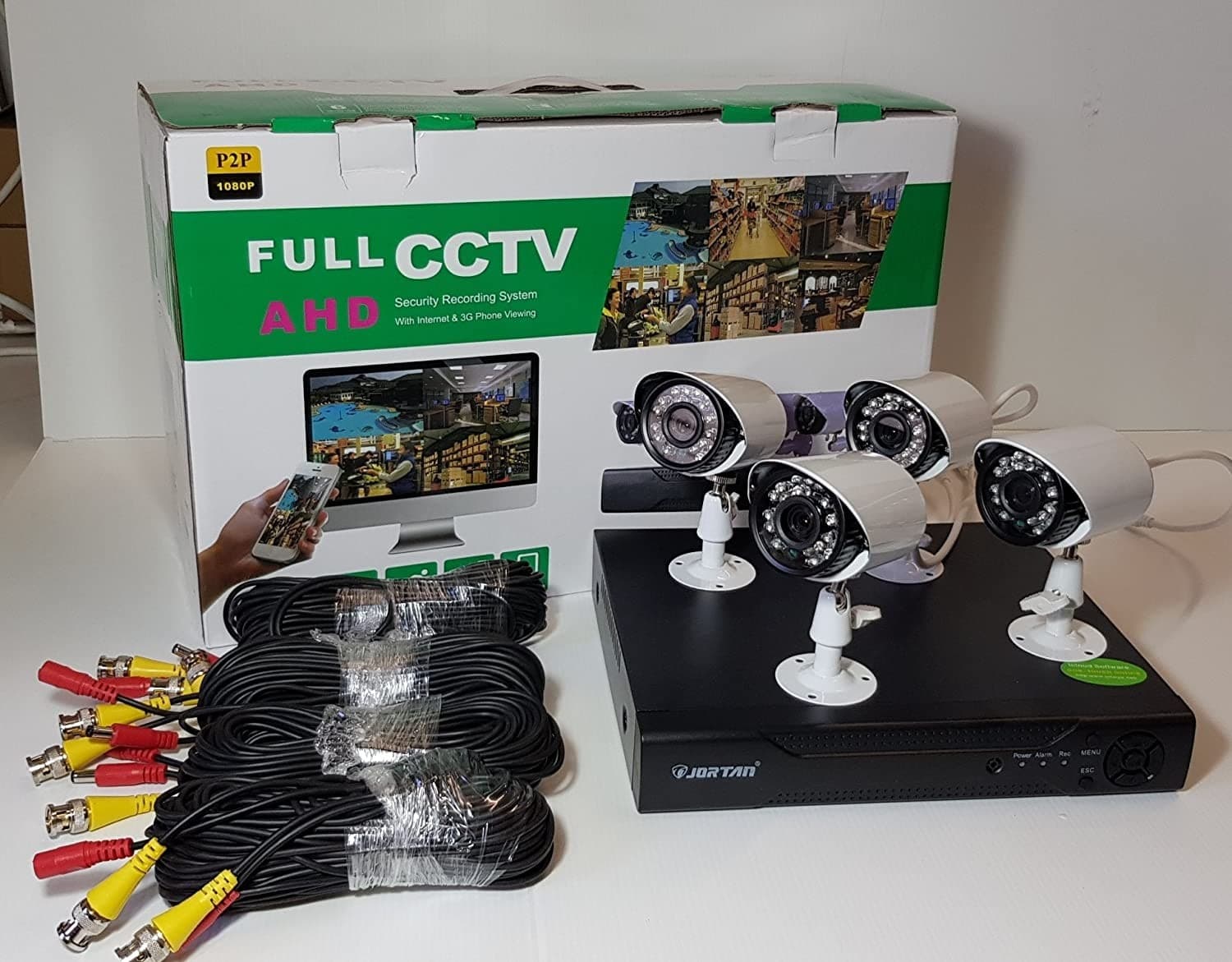 KIT VIDEOSORVEGLIANZA AHD IP CLOUD DVR 4 CANALI 4 TELECAMERE HD INFRAROSSI - 3