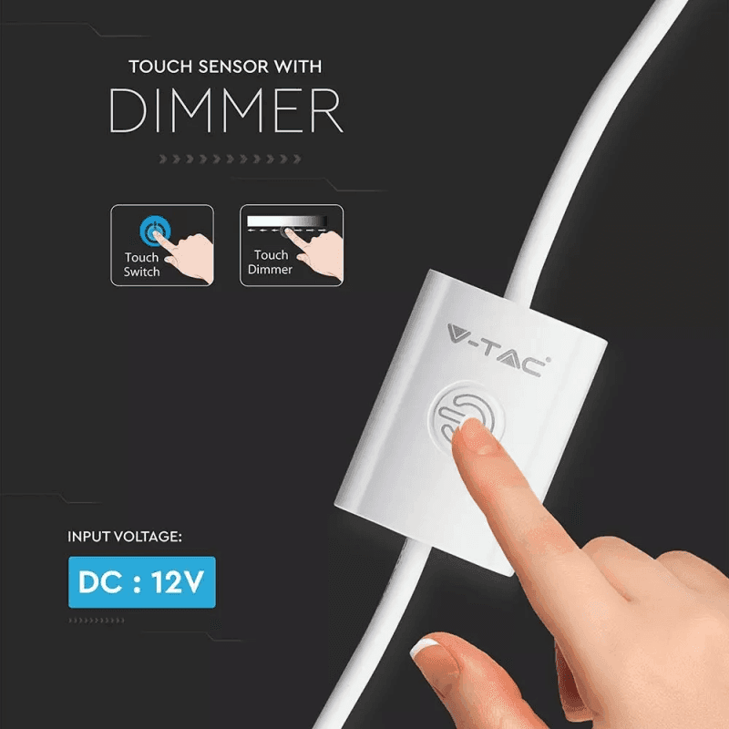 V-TAC VT-8071 PULSANTE TOUCH CON DIMMER PER STRISCE LED - SKU 2556 - 4