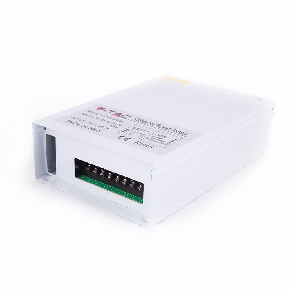 V-TAC VT-21060 ALIMENTATORE 60W 12V RAINPROOF IP45 A 2 USCITE CON MORSETTI A VITE - SKU 3070