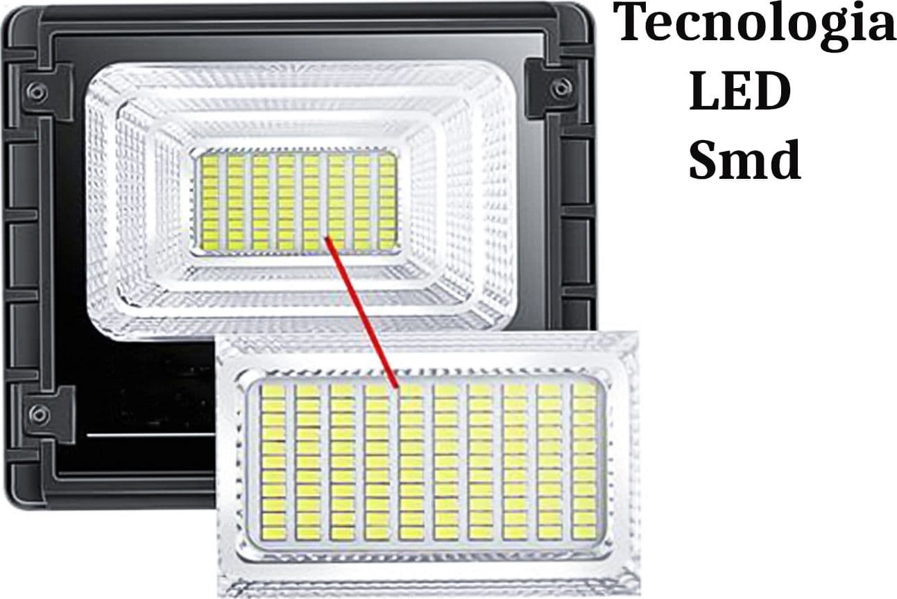 FARO LED 40W PANNELLO SOLARE CREPUSCOLARE IP65 LUCE 6500K 1050Lm - 2
