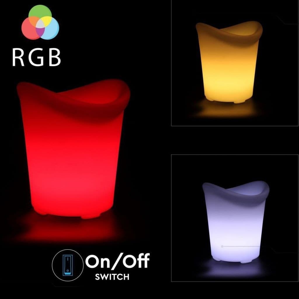 V-TAC VT-7806 LAMPADA LED ICE BUCKET MULTICOLOR RGB 3W CESTELLO PORTA GHIACCIO RICARICABILE CON TELECOMANDO IP54 - SKU 40191 - 2