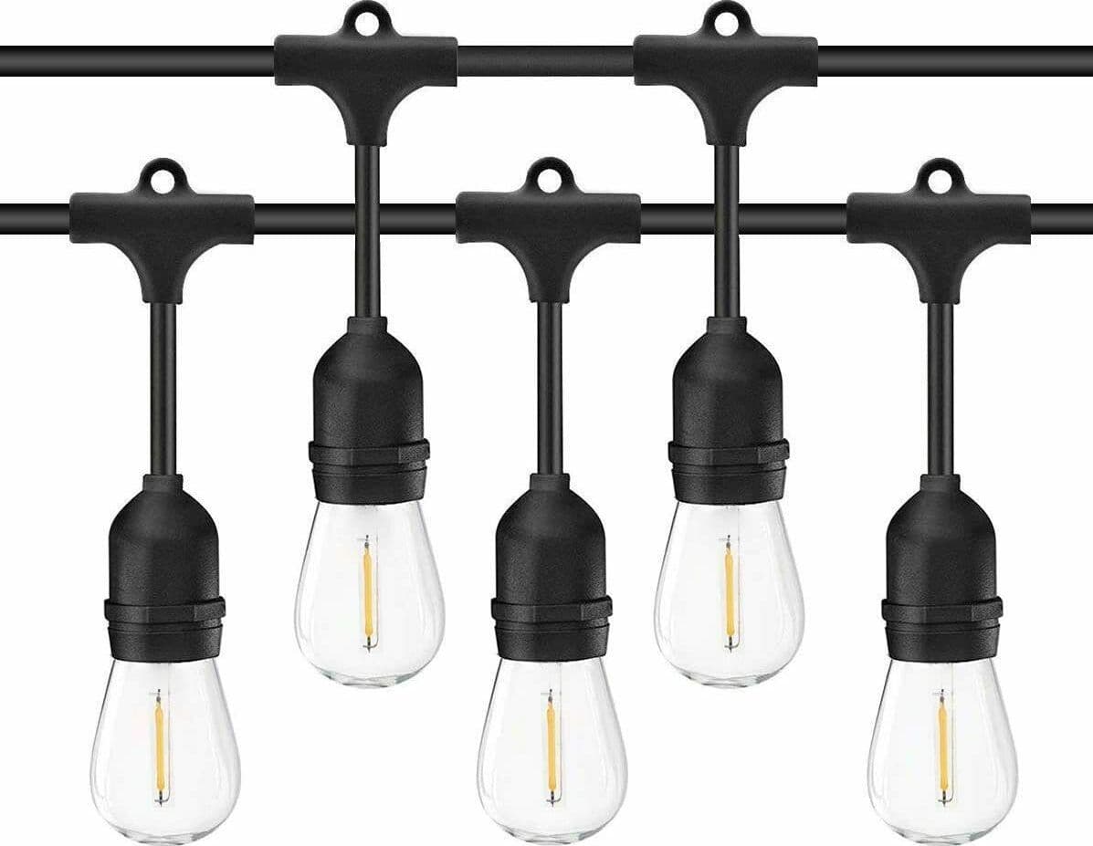 Catena Stringa Pannello Solare 10mt USB Ricaricabile 10 Lampade LED Calde IP65 - 5