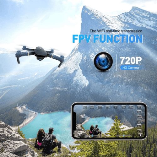 MINI DRONE QUADRICOTTERO PIEGHEVOLE CON TELECAMERA TELECOMANDO O SMARTPHONE WIFI - 3