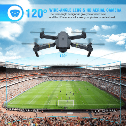 MINI DRONE QUADRICOTTERO PIEGHEVOLE CON TELECAMERA TELECOMANDO O SMARTPHONE WIFI - 4