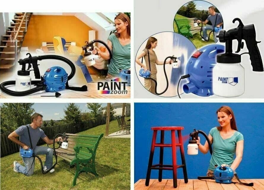 PAINT ZOOM PISTOLA A SPRUZZO PROFESSIONALE PER VERNICIARE PAINTZOOM PITTURA CASA - 4