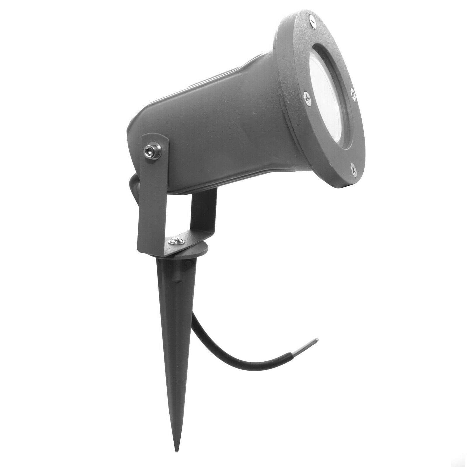 FARETTO LED SEGNAPASSO GU10 nero CON PICCHETTO DA GIARDINO IP66 LAMPADA SOSTITUIBILE - 3