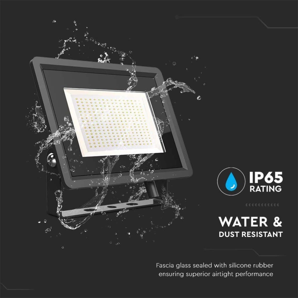 V-TAC VT-49204 FARO LED FLOODLIGHT 200W SMD SLIM IP65 NERO luce bianca naturale o fredda - 6