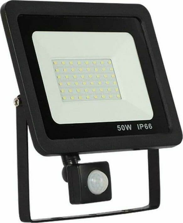 Faro LED 50W Faretto Slim Con Sensore Movimento Pir Crepuscolare ip65 - 5
