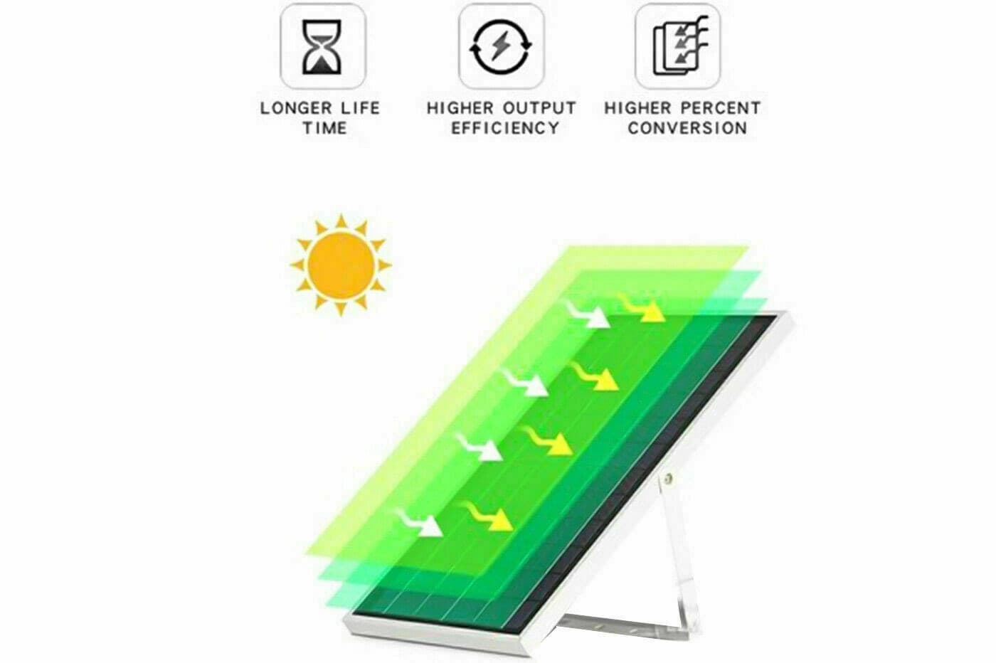 Faro LED 300W Con Pannello SOLARE Luce BICOLORE Calda o Fredda IP65 - 3