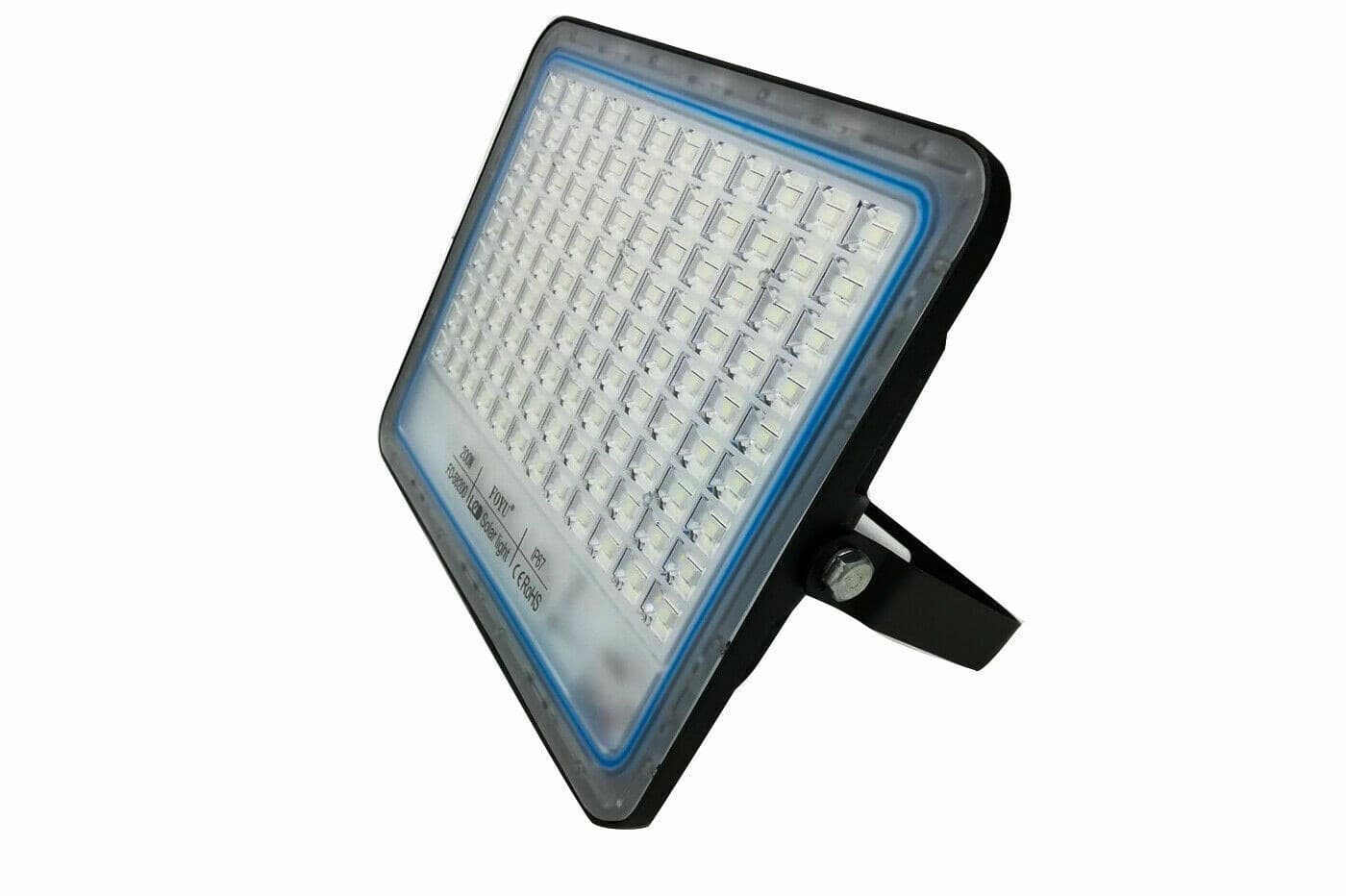 Faro 200W Faretto LED Con Pannello Solare Crepuscolare Luce Fredda IP67 - 2