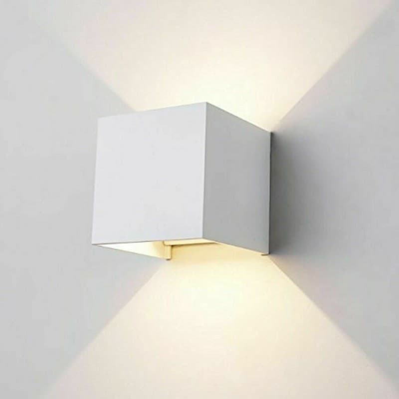 12W Lampada COB LED Cubo Applique Parete 220V Luce Biemissione nera o bianca  100lm/W Regolabile IP65 - 10