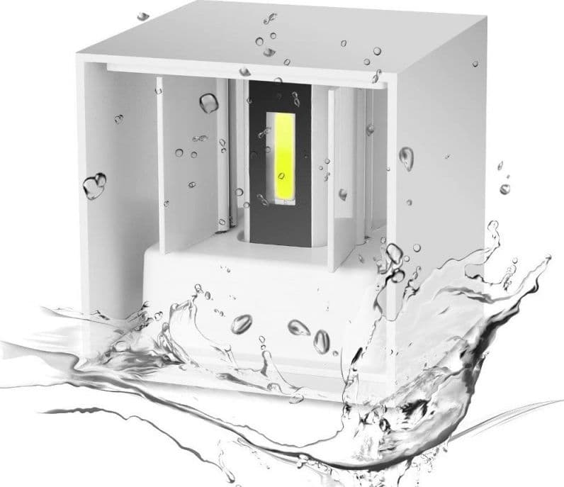 12W Lampada COB LED Cubo Applique Parete 220V Luce Biemissione nera o bianca  100lm/W Regolabile IP65 - 9