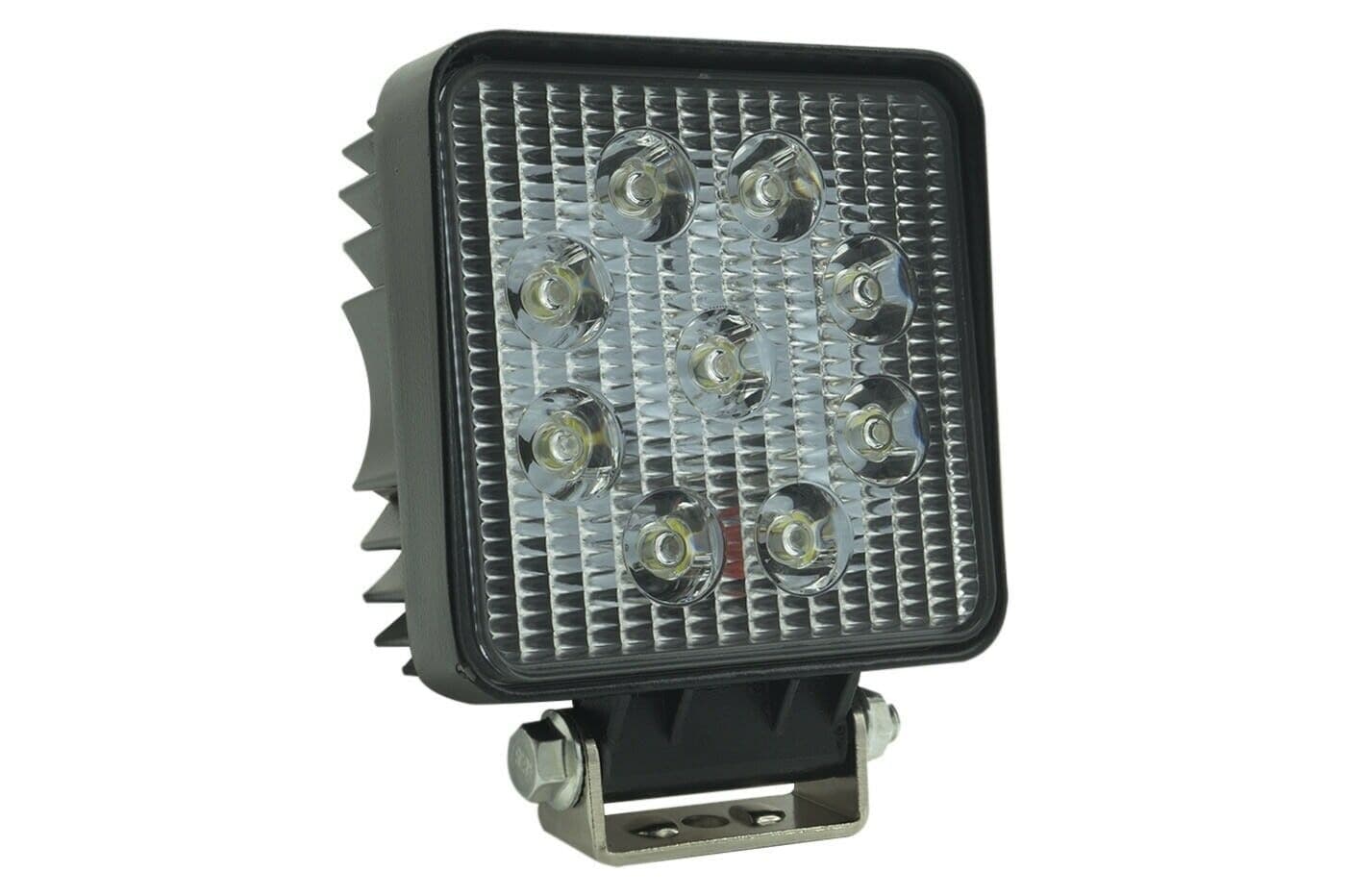Faro 27W 9 LED Quadrato per AUTO JEEP BARCA 12V IP67 - 2