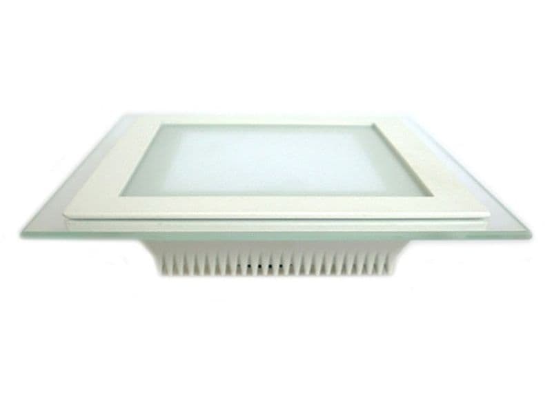 Faretto led 6W Pannello vetro incasso Quadrato luce Fredda 6400k - 2