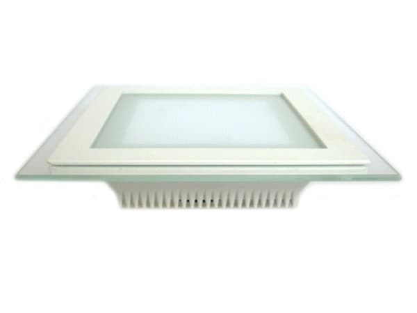 Faretto led 6W Pannello vetro incasso Quadrato luce Fredda 6400k - 2