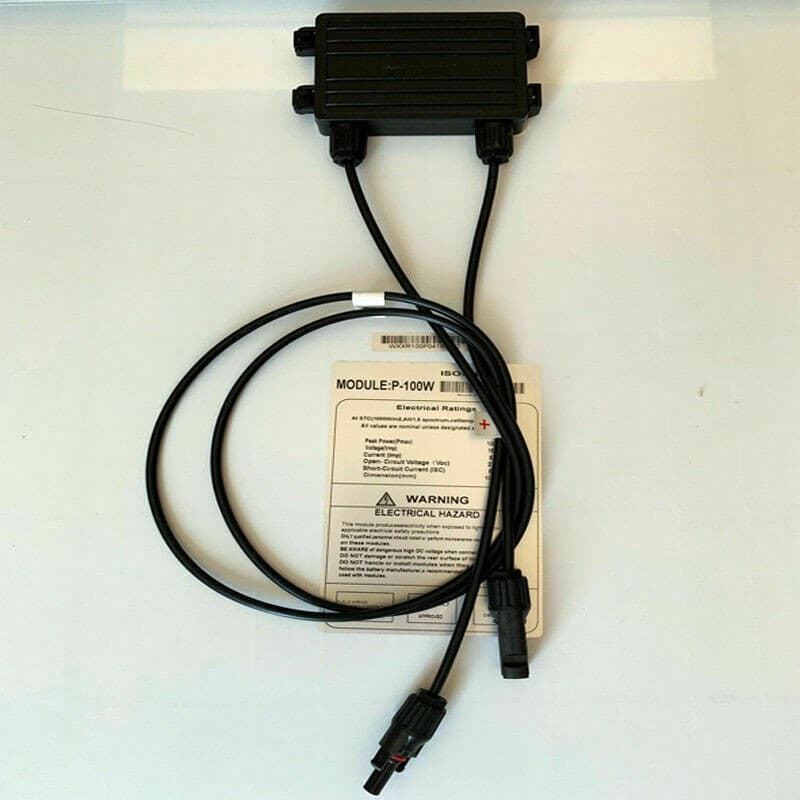 100W Pannello Solare Modulo Fotovoltaico 12V CELLE SILICIO PINZE BATTERIA - 2