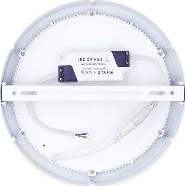 PANNELLO 18W PLAFONIERA faretto LED ROTONDO da ESTERNO luce Calda 3200k - 3