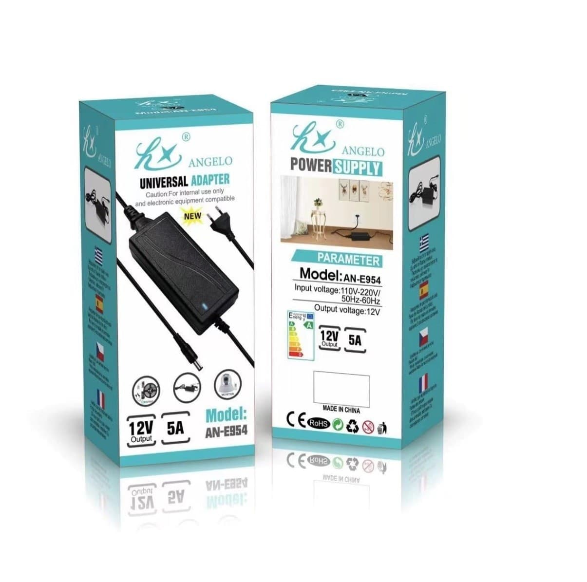 5A Trasformatore Con Presa Alimentatore 12V Stabilizzato 60W Telecamera - 2