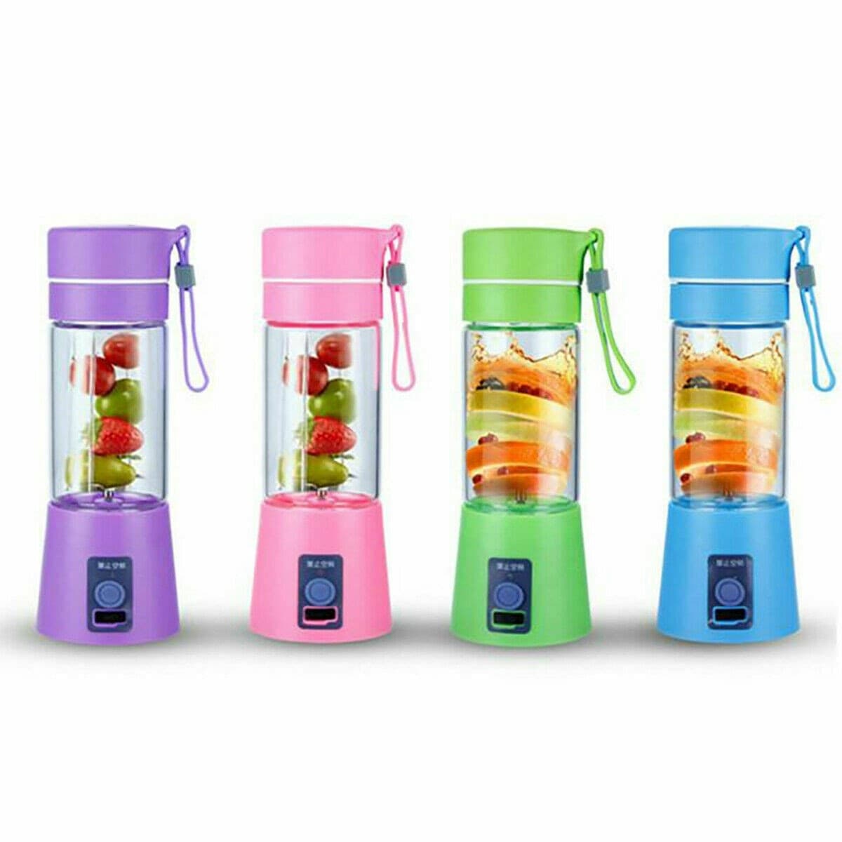 MINI FRULLATORE PORTATILE DA VIAGGIO SUCCO DI FRUTTA COPPA MIXER FRULLATI 380 ML - 4