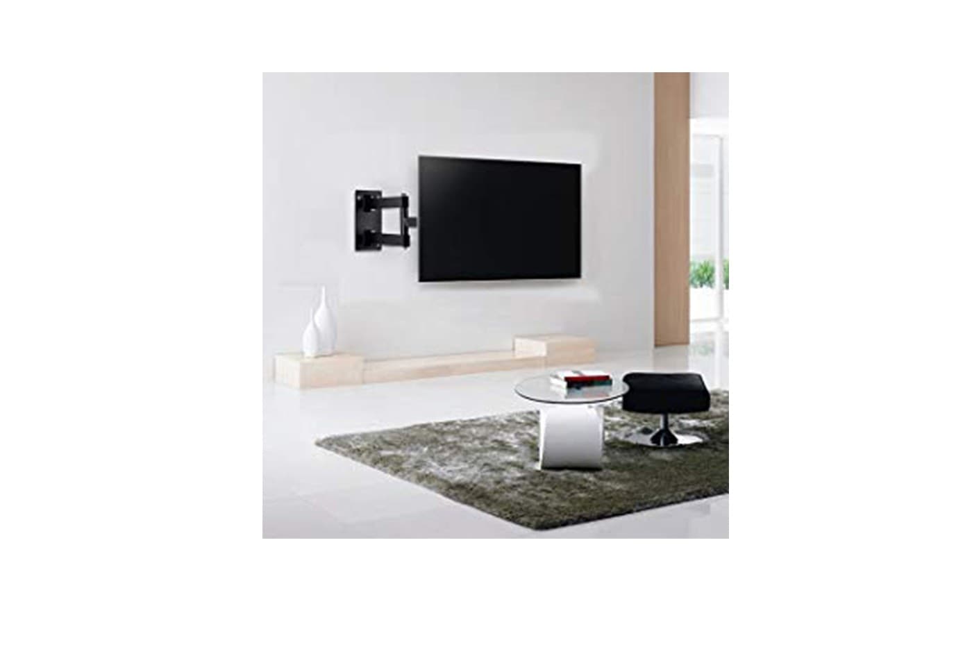 STAFFA PORTA TV MONITOR DA 10''14''26''28''30''32" SUPPORTO PARETE BRACCIO 20 KG - 4