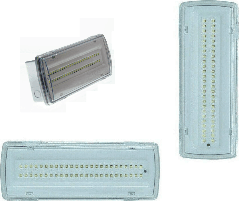 Lampada 4W Plafoniera Emergenza 50 LED Intallazione Fissa Incasso Parete 406LM - 3