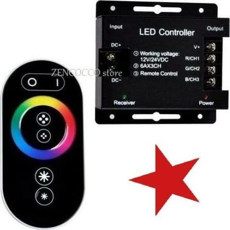 LED CONTROLLER TOUCH TELECOMANDO CENTRALINA X STRISCIA RGB 12V/24V STRIP - 2