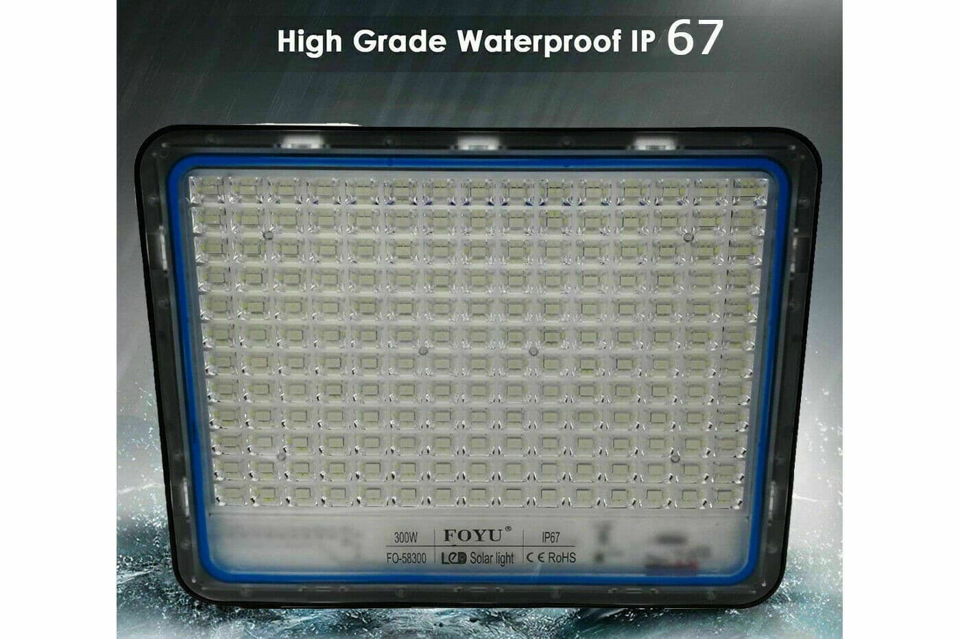 FARO LED CON PANNELLO SOLARE LUCE FREDDA 120W/200/300/400/600/800W IP66/67 - 9