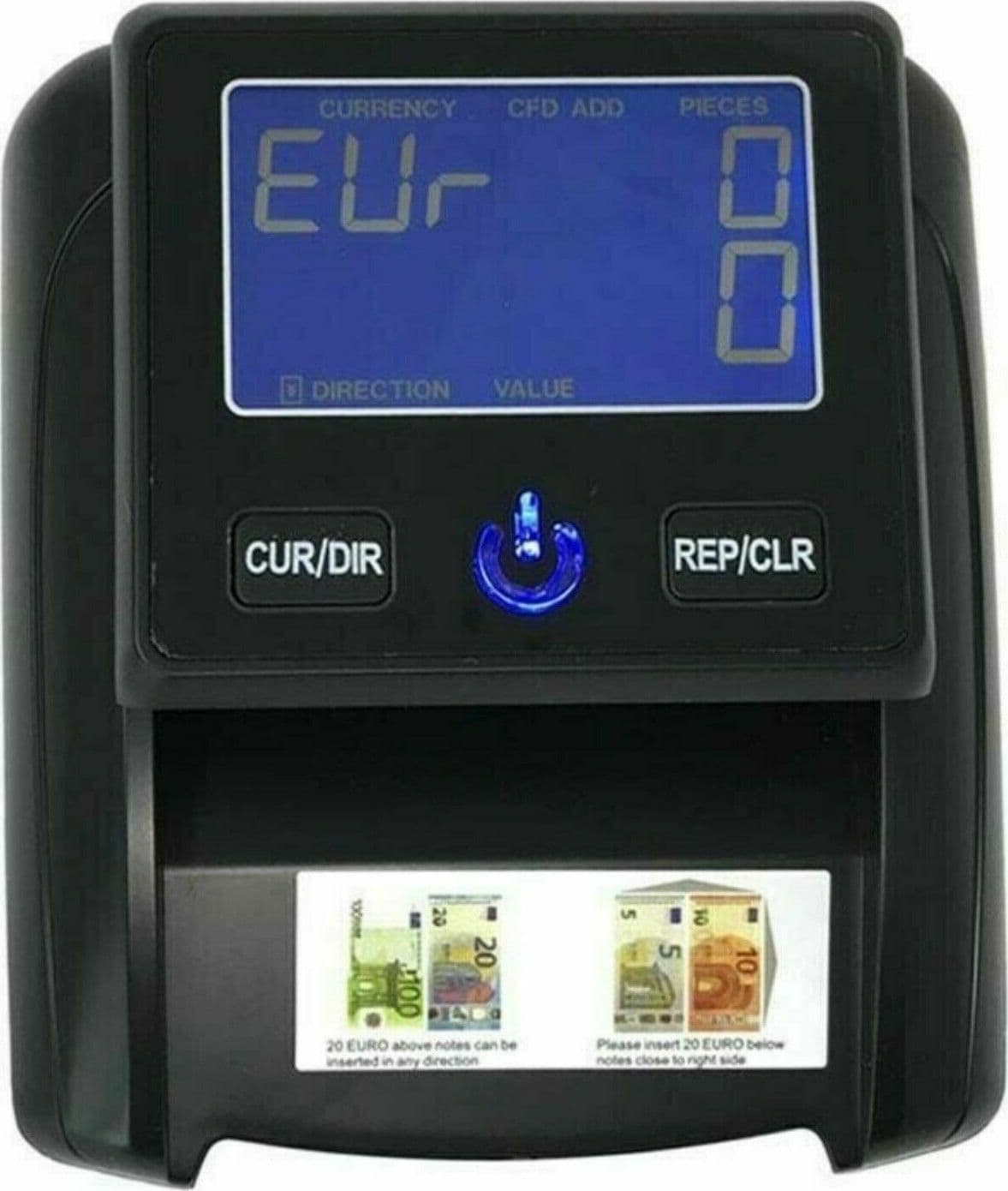 NUOVO RILEVATORE BANCONOTE FALSE 100€ 200€ PORTATILE CONTA SOLDI EURO USB 2023 - 8