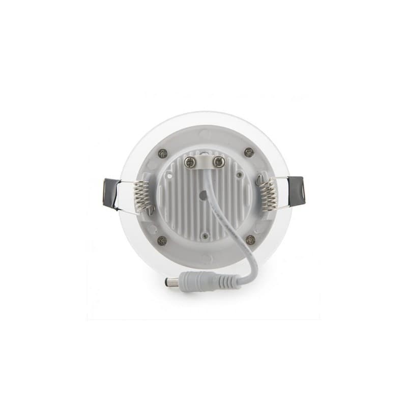 Faretto led 6W Pannello vetro incasso rotondo luce Fredda 6400k - 3
