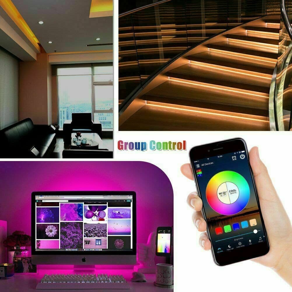 Smart Striscia LED Alexa 5M Google Home WiFi 5050 RGB SMD KIT Strip LED IP65 - 4