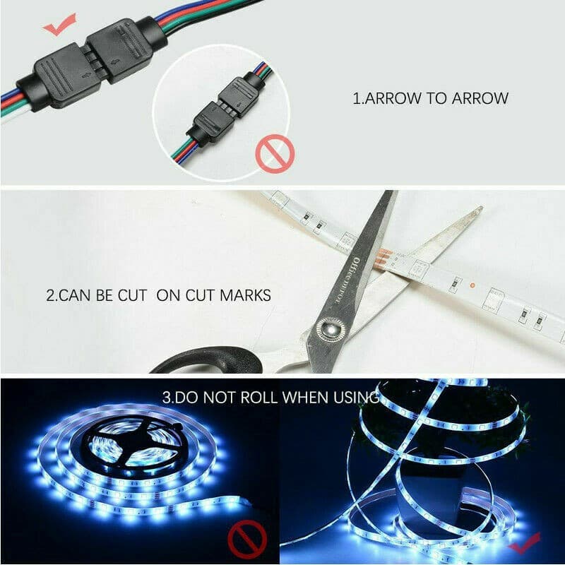 Smart Striscia LED Alexa 5M Google Home WiFi 5050 RGB SMD KIT Strip LED IP65 - 5