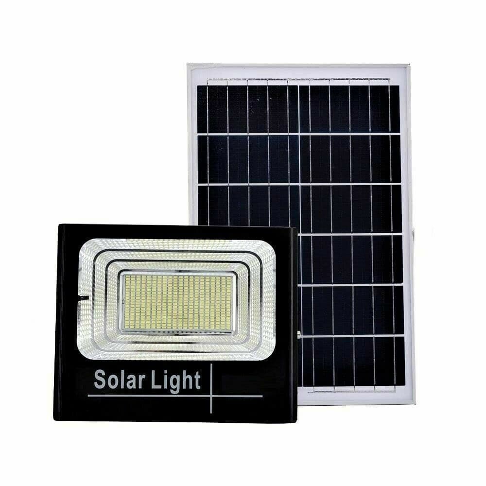 Faro LED 400W con Pannello Solare luce fredda Crepuscolare Telecomando Esterno - 7