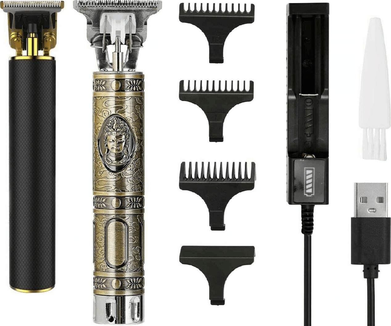TAGLIA CAPELLI PROFESSIONALE REGOLA BARBA RASOIO ELETTRICO RETRO nero o oro