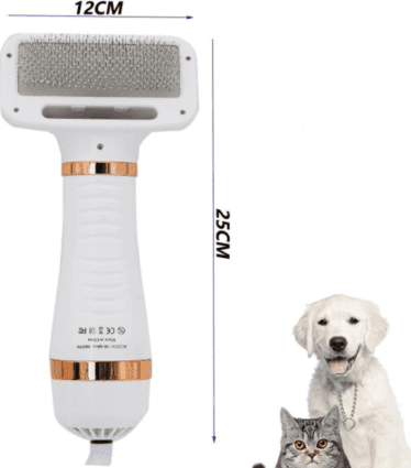 Spazzola Asciugatrice Elettrica 2in1 Toelettatura Animali Domestici Cani Gatti